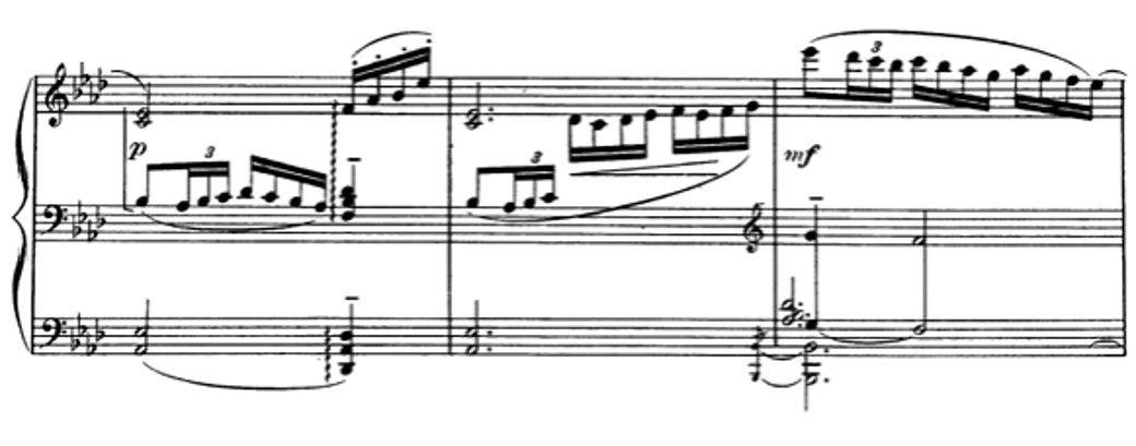 Esempio 1 da Bruyères di Debussy